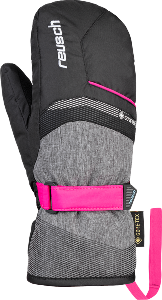 Reusch Bolt GTX Junior Mitten 4961605 7771 black grey pink front